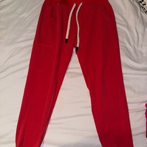 Figs Neon Red Zamora Joggers